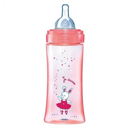 DODIE BIBERON INITIATION+ 330ML ROSE TÉTINE D3